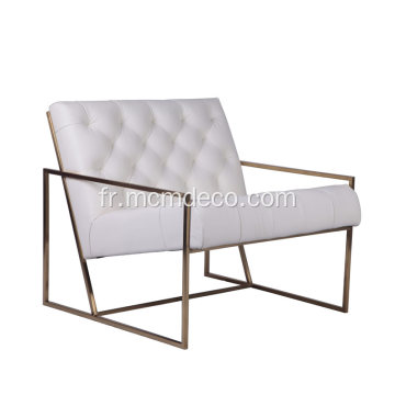 Chaise longue d&#39;intérieur moderne avec structure en plaqué or